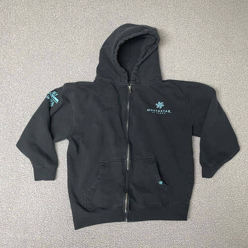 Northstar at Lake Tahoe hoodie Sweatshirt youth large womens small black zip up